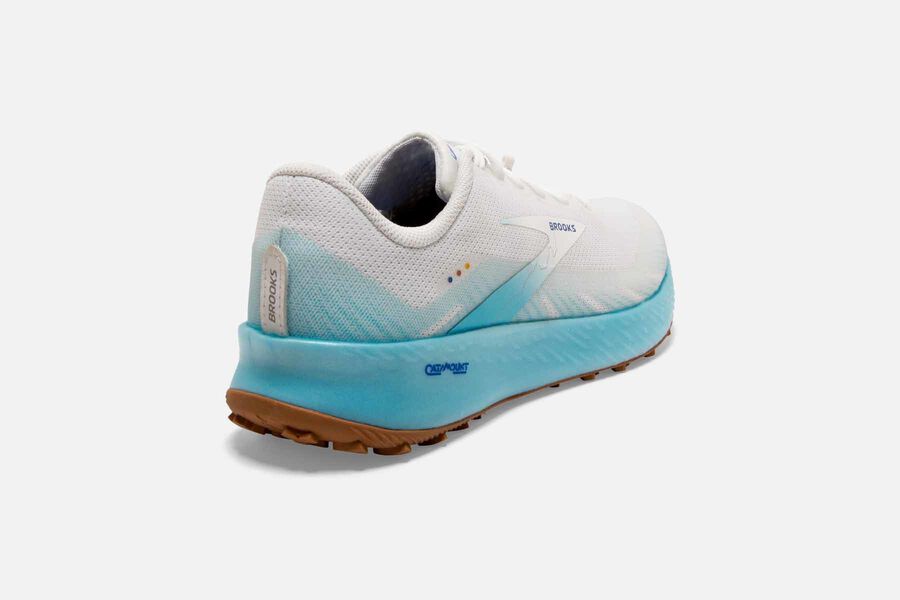 Brooks Catamount Trail Running Shoes - Womens - White/Blue - QT6489135